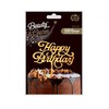 GoDan Dekoracja akrylowa na tort Happy Birthday auksinė