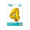 GoDan Smart Foil balionas Number 4 Auksinis 92cm