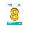 GoDan Smart folijos balionas, numeris 8, auksinis, 92 cm