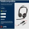 HP Poly Blackwire 5220 Stereo USB-C Ausinės +3.5mm Plug +USB-C/A Adapteris
