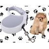 Automatinis pavadėlis šunims iki 15 kg, 5 m, pilkas
