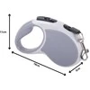 Automatinis pavadėlis šunims iki 15 kg, 5 m, pilkas