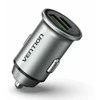 Vention Dviejų prievadų automobilinio įkroviklio ventiliacija FFBH0 USB A+C(18/20) Pilka