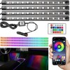 Automobilio RGB juostelės su nuotolinio valdymo pultu