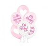 „Baby Oh Girl“ pasteliniai balionai, 6 vnt. 12 colių (30 cm)