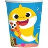 „Baby Shark“ muzikos popieriniai puodeliai, 8 vnt., po 250 ml