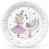 Baletas su gulbėmis, balerina, popierinės lėkštės, 8 vnt., 18 cm