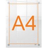 Nobo Premium Plus A4 Clear Acrylic Wall Mounted Poster Frame, 297 x 210 mm, Acrylic, Horizontally/Vertically, Fixed