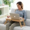 Bambukinis sulankstomas šoninis stalas Lapwood InnovaGoods