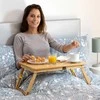 Bambukinis sulankstomas šoninis stalas Lapwood InnovaGoods