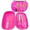 Barbie Love sumuštinių dėžutė + stalo įrankių rinkinys