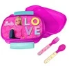 Barbie Love sumuštinių dėžutė + stalo įrankių rinkinys