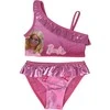 Barbie stiliaus vaikiškas bikini ir sarongo komplektas 3-8 metų vaikams