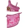 Barbie stiliaus vaikiškas bikini ir sarongo komplektas 3-8 metų vaikams