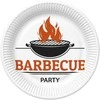 BBQ Party kepsnių popierinės lėkštės, 8 vnt. pakuotėje, 22,7 cm