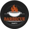 BBQ vakarėlio popierinių lėkščių rinkinys, 8 vnt., 18 cm