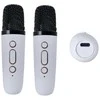 Belaidis karaoke garsiakalbis su Bluetooth ir 2 mikrofonais