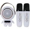 Belaidis karaoke garsiakalbis su Bluetooth ir 2 mikrofonais