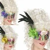 Bigbuy Carnival Akių kaukė su plunksnomis Spalvotas