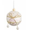 Bigbuy Christmas Eglutės rutuliukai Balta Auksinis Polyfoam Medžiaga Lasas 6 x 6 x 6 cm (6 vnt.)