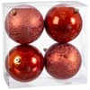 Bigbuy Christmas Eglutės rutuliukai Varinis Plastmasinis 10 x 10 x 10 cm (4 vnt.)