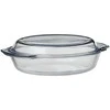 Bigbuy Cooking Orkaitėms atsparus indas su dangteliu su dangčiu Apvalus 1,7 l keptuvės forma