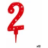 Bigbuy Party Žvakė Gimtadienio Numeriai 2 (12 vnt.)
