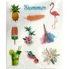 Blizgučių lipdukų rinkinys „Summer Fun“ (3 lapai)