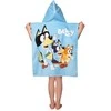 Rankšluostis Poncho vaikams 55x115 Bluey Skate mėlyna ręcznik su kapturem dziecięcy JF24