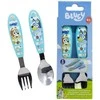 „Bluey Yummy“ metalinis ergonomiškas stalo įrankių rinkinys – 2 dalys