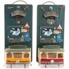 Butelių atidarytuvas DKD Home Decor Self Serve Medžio Metalinis (2 pcs) (26 x 12 x 9 cm)