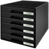 Leitz Esselte-Leitz LEITZ Schubladenbox Plus, 6 Schübe, juodas für Format DIN A4 Maxi, Schubladen mit Auszugsstopp, - 1 vnt. (5212-00-95)