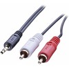 GARSO KABELIS 2XRCA/3.5MM M/M 3M/35682 LINDY