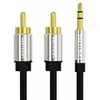 Vention 3.5 mm kištukas iki 2x RCA kištukas garso kabelis 2 m ventiliacijos BCFBH juodas