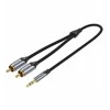 Vention 2xRCA kabelio (Cinch) lizdas iki 3.5 mm ventiliacijos BCNBI 3 m (pilkas)