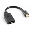 Juodas mini DisplayPort į DisplayPort adapteris