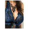 Mėlyna Chilirose CR 3859 Lingerie Set Babydoll &amp; Thong Juodas/Mėlyna S/M