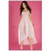 Rožinė Chilirose CR 3716 Long Babydoll Rožinė S/M - Elegant Satin Lingerie Set