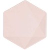 „Colour Vert Decor“ rožinių šešiakampių plokščių lėkščių rinkinys, 6 vnt., 15,8 cm