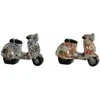Dekoratyvinė figūrėlė Home ESPRIT Spalvotas Viduržemio scooter 14 x 8 x 11 cm (2 vnt.)