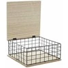 Dekoratyvinė spintelė DKD Home Decor Juoda Natūralus Metalinis Medžio MDF