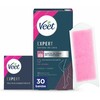 Veet Expert Cold Wax Strips for Legs and Body Hair Removal depiliacinės vaško juostelės, 30 vnt.