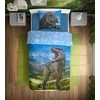 MCU Patalynė bawełniana 140x200 Dinozaur t rex 001 mėlyna poszewka 70x90