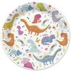 Dinozaurų formos juokingos popierinės lėkštės, 8 vnt., 22,7 cm