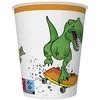 Dinozaurų formos popieriniai puodeliai, 8 vnt., po 250 ml