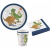 Dinozaurų linksmybių rinkinys su 36 detalėmis ir 23 cm lėkštėmis