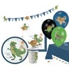 JAVOLI šventinės atributikos rinkinys DINOZAURAI, 45 vienetai