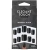 Elegant Touch Core Color Nagai su klijais Squoval Midnight Juodas 24 U