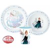 „Disney Frozen“ kalėdinė prijuostė ir plastikinis vakarienės rinkinys