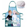 „Disney Frozen“ kalėdinė prijuostė ir plastikinis vakarienės rinkinys